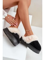 Dámske snežnice s hrubou podrážkou a kožušinou Doriola black