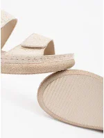 Pohodlné hnedé sandále na podpätku pre ženy Pohodlné hnedé sandále na podpätku pre ženy