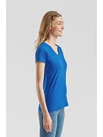Fruit of the Loom Lady-Fit Valueweight V-Neck T Dámske tričko s výstrihom do V 16.1398 biele