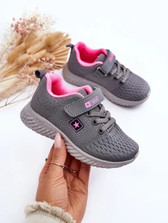 Dziecięce Buty Sportowe Na Rzep Szare Brego