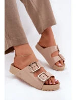 Damskie Klapki Gładkie Pachnące ZAXY NN285092 Beżowe