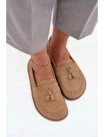 Kožené semišové barefoot mokasíny Zazoo 322 beige Kožené semišové barefoot mokasíny Zazoo 322 beige