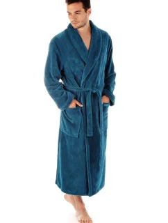 Unisex župan so šálovým golierom TAMPA 2149 6430 petrolejová - Vestis