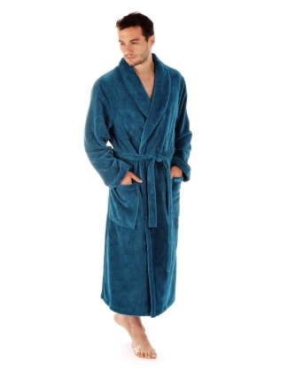 Unisex župan so šálovým golierom TAMPA 2149 6430 petrolejová - Vestis