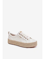 Dámske espadrilky Tenisky na platforme Big Star TT274346 Ecru