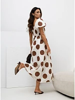 Šaty IR SK LD2575 4.15 bielo-hnedé