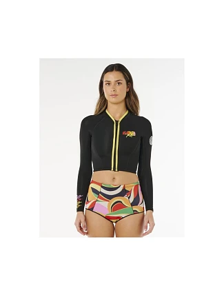 Dámska bunda RIP CURL G-Bomb 1.5 Ls Fz Crop Jkt, čierna Dámska bunda RIP CURL G-Bomb 1.5 Ls Fz Crop Jkt, čierna