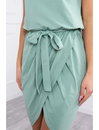 Šaty s obálkou dole tmavo mätové