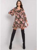 Šaty DHJ SK 12220 2.14P čierna a ružová