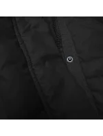 Čierna dámska krátka bunda s kapucňou J Style (16M9237-392)