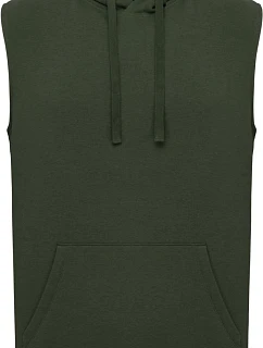Kariban ProAct PA 393 Unisex mikina s kapucňou bez rukávov 20.P393 športová khaki