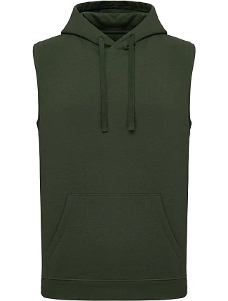 Kariban ProAct PA 393 Unisex mikina s kapucňou bez rukávov 20.P393 športová khaki Kariban ProAct PA 393 Unisex mikina s kapucňou bez rukávov 20.P393 športová khaki