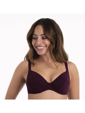 Horný diel plaviek Style Celine - Vrchný diel plaviek 8846-1 Burgundy - RosaFaia