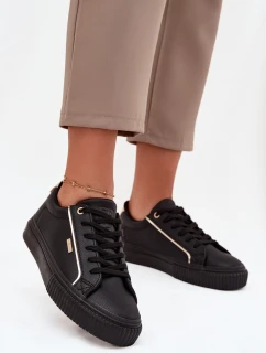 Dámske tenisky Big Star Eco Leather SS274025 Black and Gold