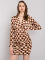 Šaty DHJ SK 12695.26P svetlo hnedá