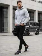 Pánske čierne nohavice FashionStreet UX3852