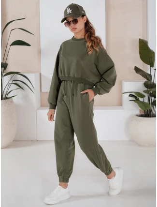 Dámske tepláky SOLIR khaki FashionStreet AY1019 Dámske tepláky SOLIR khaki FashionStreet AY1019