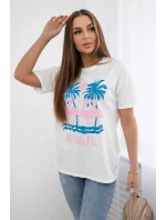 Blúzka z bavlny Miami white Blúzka z bavlny Miami white