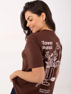 Tričko D12022AH02645V tmavohnedé