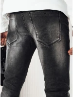 Pánske čierne džínsové nohavice FashionStreet UX4236
