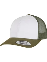 Flexfit 6606CF 6-panelová čiapka typu Trucker 55.06CF machovo zelená/biela/olivová Flexfit 6606CF 6-panelová čiapka typu Trucker 55.06CF machovo zelená/biela/olivová