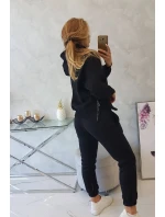 Zateplený rolák s kapucňou čierny Zateplený rolák s kapucňou čierny