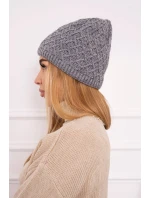 K204 tmavo šedá fleecová šiltovka