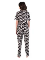 Dámske pyžamo 180/155 čiernobéžové - Karol