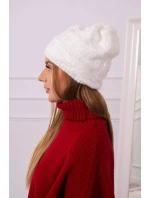 Fleecová čiapka Edyta K298 ecru