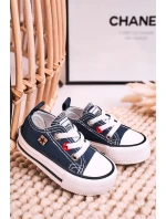 Dziecięce Klasyczne Niskie Trampki BIG STAR HH374195 Granatowe