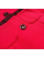 Krátka červená dámska rozopínacia mikina (AMG-63) Krátka červená dámska rozopínacia mikina (AMG-63)