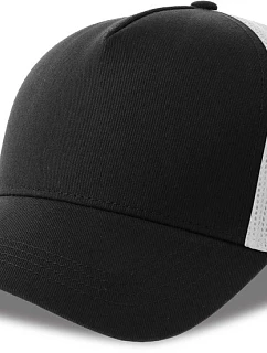 Atlantis Headwear Rapper Cotton-S 5-panelová truckerová čiapka 33.0260 čierna/biela