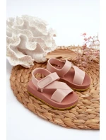 Dziecięce Sandałki Na Rzep Pachnące ZAXY LL385002 Jasnoróżowe