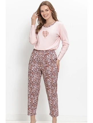 3622 DÁMSKE DLHÉ PYŽAMO PINKI M–XL 3622 DÁMSKE DLHÉ PYŽAMO PINKI M–XL