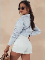 Dámske džínsové šortky POPGLAM white FashionStreet SY0397 Dámske džínsové šortky POPGLAM white FashionStreet SY0397