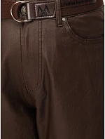 Dámske voskované nohavice s balónovým strihom, hnedé, FashionStreet UY3122 Dámske voskované nohavice s balónovým strihom, hnedé, FashionStreet UY3122