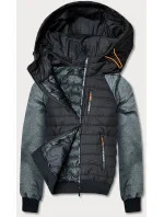 Čierno-grafitová pánska športová bunda (8M903-392)