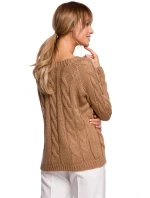 Sveter s výstrihom Bateau M511 sivý - Moe