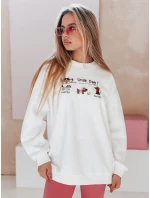 Dámska nadrozmerná mikina s jazvečíkmi JAMNIKOVE biela FashionStreet BY1498 Dámska nadrozmerná mikina s jazvečíkmi JAMNIKOVE biela FashionStreet BY1498