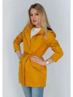 Žltá bunda typu parka (XW02X)
