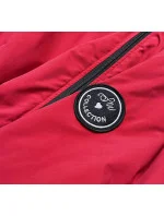 Asymetrická červená dámska bunda parka (B8001-4)