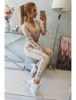 Súprava s ozdobnými stuhami béžová