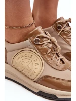 Damskie Buty Sportowe Skórzane Maciejka 06295-04 Beżowe Damskie Buty Sportowe Skórzane Maciejka 06295-04 Beżowe