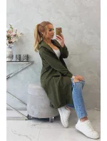 Kaki bunda s kapucňou nadmernej veľkosti Kaki bunda s kapucňou nadmernej veľkosti