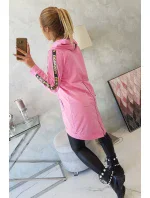Mikina so zipsom na chrbte svetlo ružová