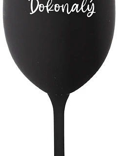 Mr. Perfect - čierny pohár na víno 350 ml