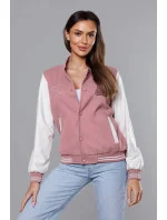 Ružová dámska bunda typu bomber (16M9067-46)