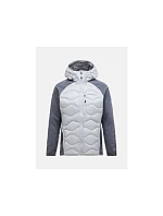 Pánska péřová bunda PEAK PERFORMANCE M Helium Down Hybrid Hood, sivá Pánska péřová bunda PEAK PERFORMANCE M Helium Down Hybrid Hood, sivá