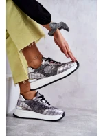 Dámská sportovní obuv na klínku GOE KK2N4083 stříbrne