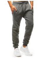 Pánske tmavosivé tepláky FashionStreet UX2872